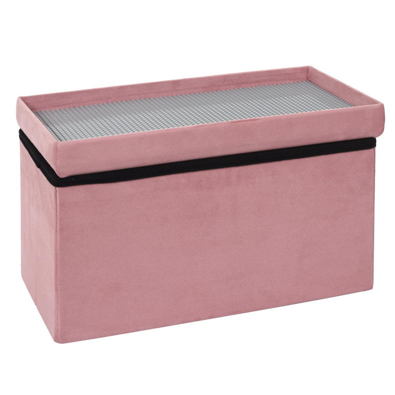 Coffre Banc Pliable Brique Rose Home Deco Kids