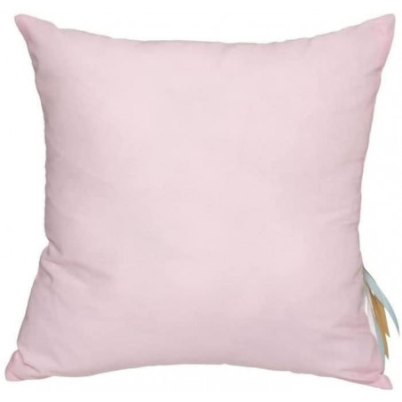 Coussin Licorne Rubans Rose Atmosphera