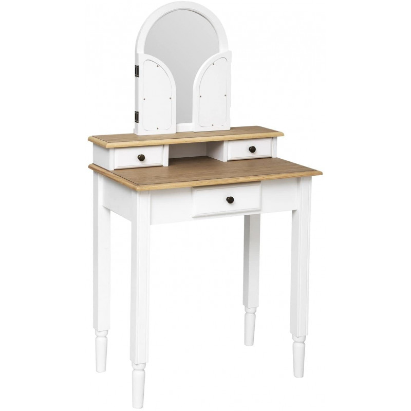 Coiffeuse 3 Tiroirs Solen Blanche Atmosphera