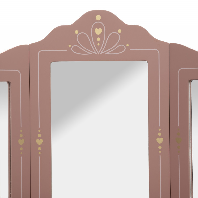 Coiffeuse Avec Tabouret Sissi Pour Enfant Rose Atmosphera