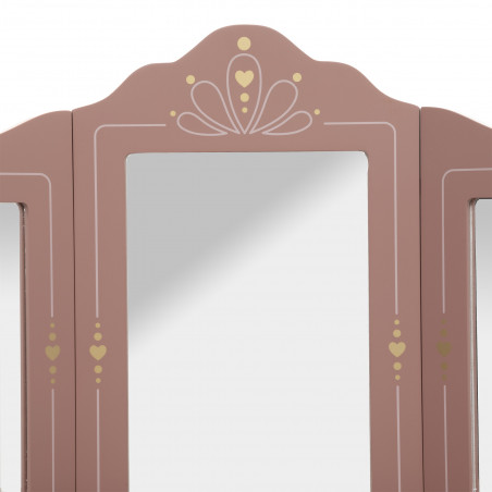 Coiffeuse Avec Tabouret Sissi Pour Enfant Rose Atmosphera