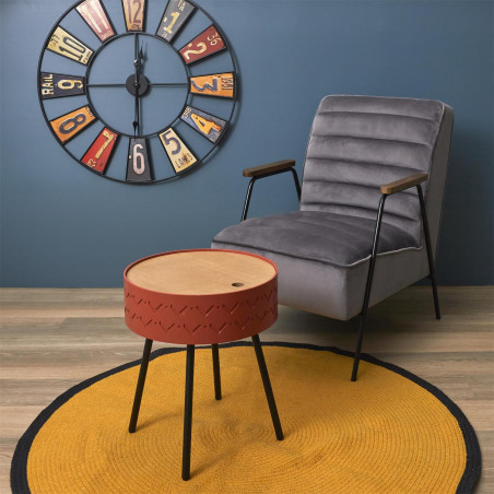 Table Coffre Eugenie Rouge Brique Home Deco Factory