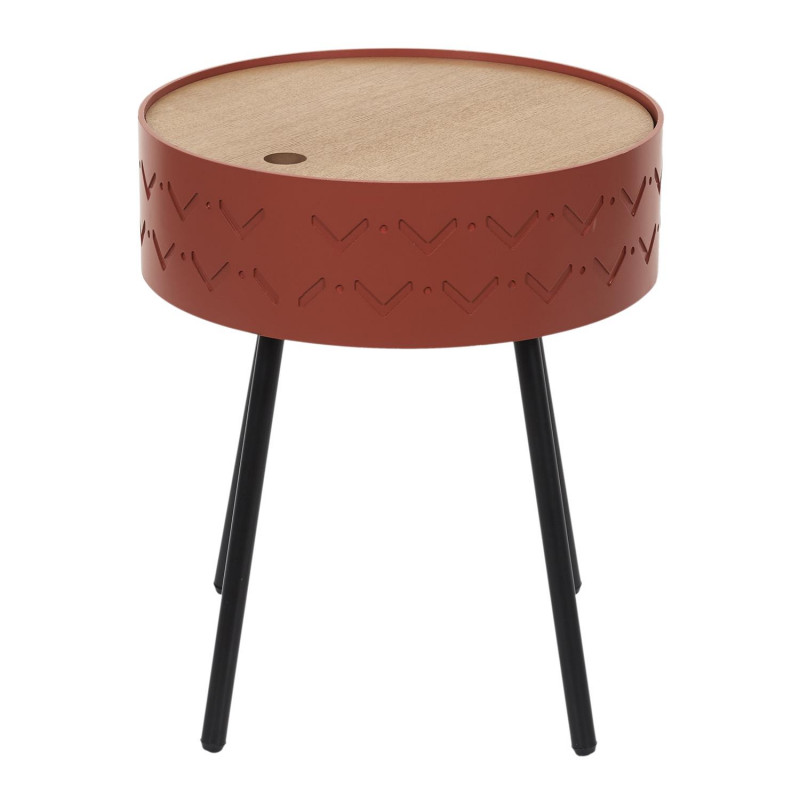 Table Coffre Eugenie Rouge Brique Home Deco Factory