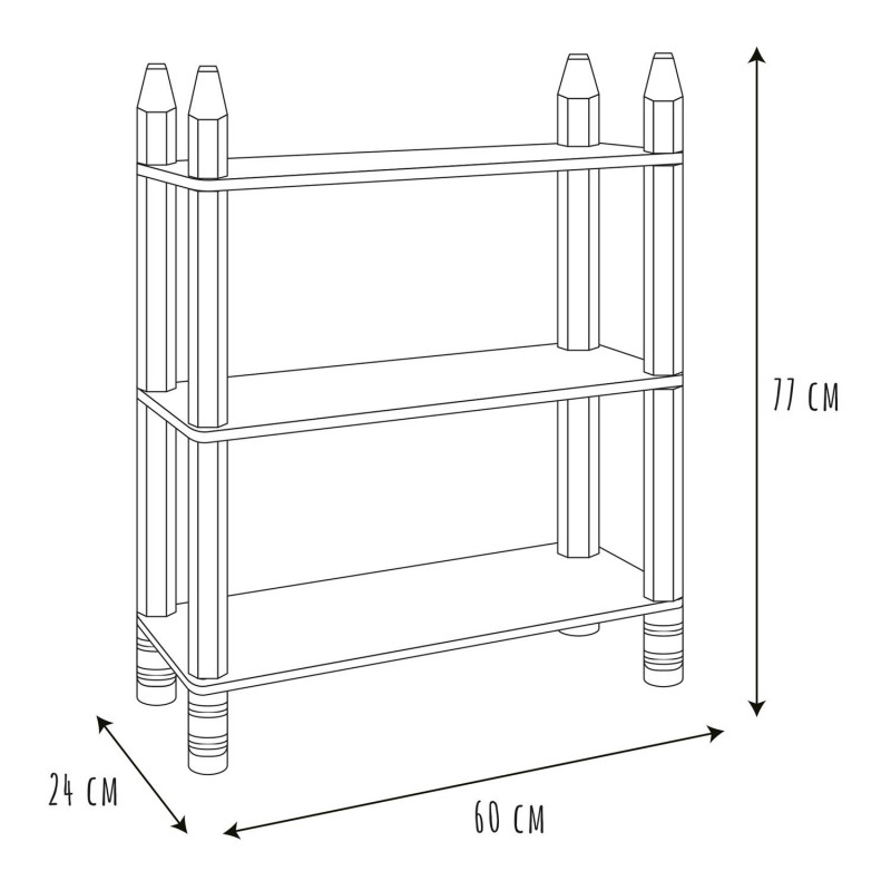 Étagère Crayon 3 Étages Home Deco Kids