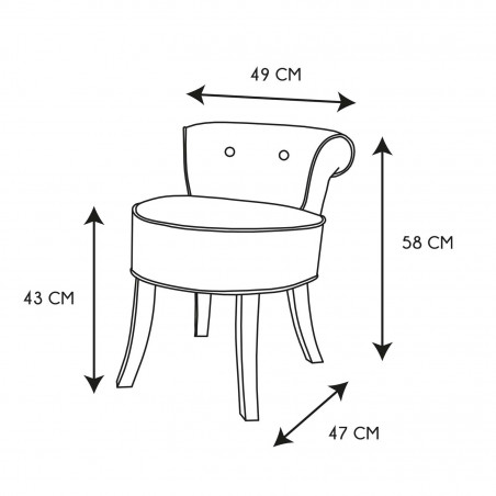 Tabouret Eleonor Patchwork Home Deco Factory