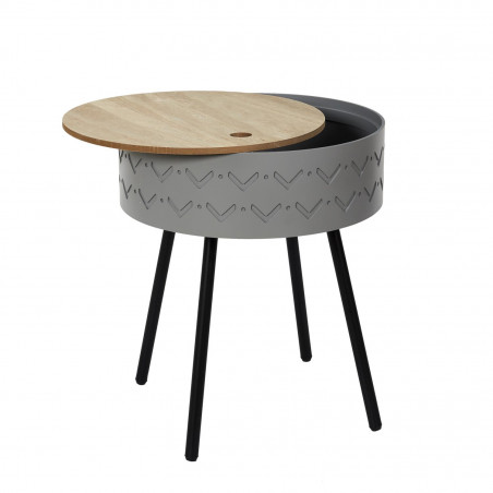 Table Coffre Eugenie Gris Home Deco Factory