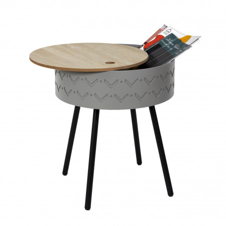 Table Coffre Eugenie Gris Home Deco Factory