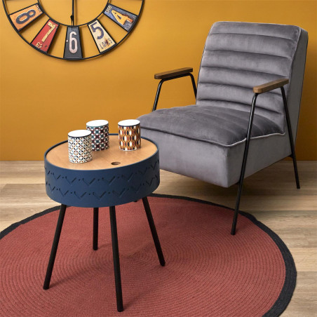 Table Coffre Eugenie Bleue Home Deco Factory