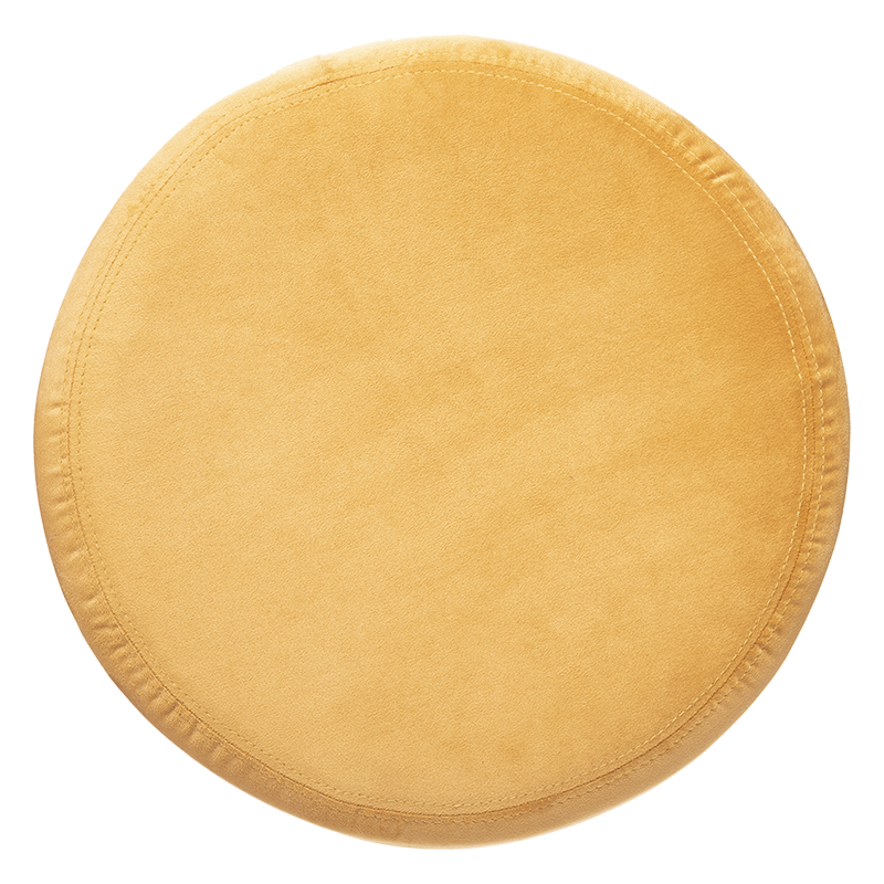 Pouf Velours Sinan Jaune Moutarde Atmosphera