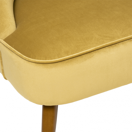 Fauteuil Velours Naova Moutarde Atmosphera