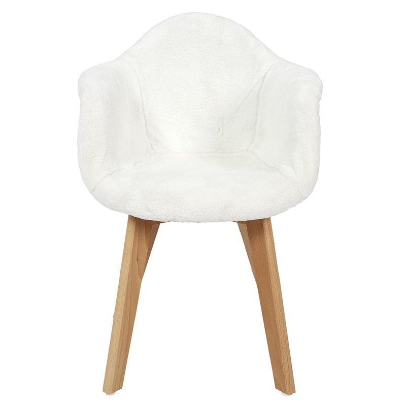 Fauteuil Enfant Fourrure Blanc Home Deco Kids