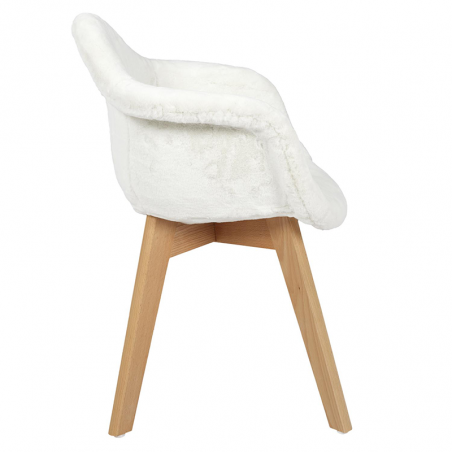Fauteuil Enfant Fourrure Blanc Home Deco Kids