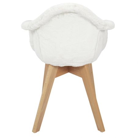 Fauteuil Enfant Fourrure Blanc Home Deco Kids
