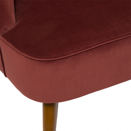 Fauteuil Velours Naova Terracotta Atmosphera