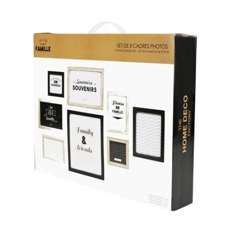 Set de 8 cadres photos en bois