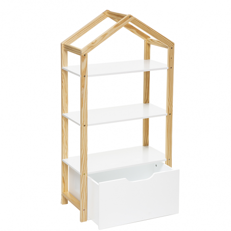 Bibliothèque Maison En Bois Blanc Atmosphera