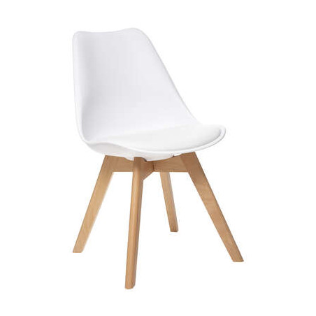 Lot De 8 Chaises Salle A Manger Baya Blanc Atmosphera