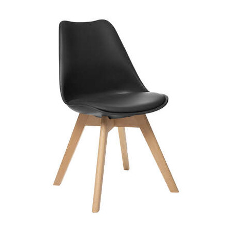 Lot De 8 Chaises Diner Baya Noires Atmosphera