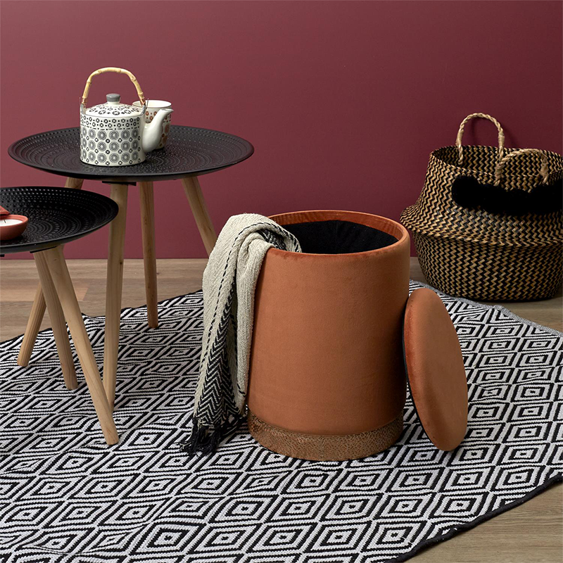 Coffre Pouf Mirage Ocre Home Deco Factory