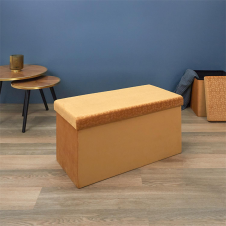 Banc Coffre Pliable Retro Ocre Home Deco Factory