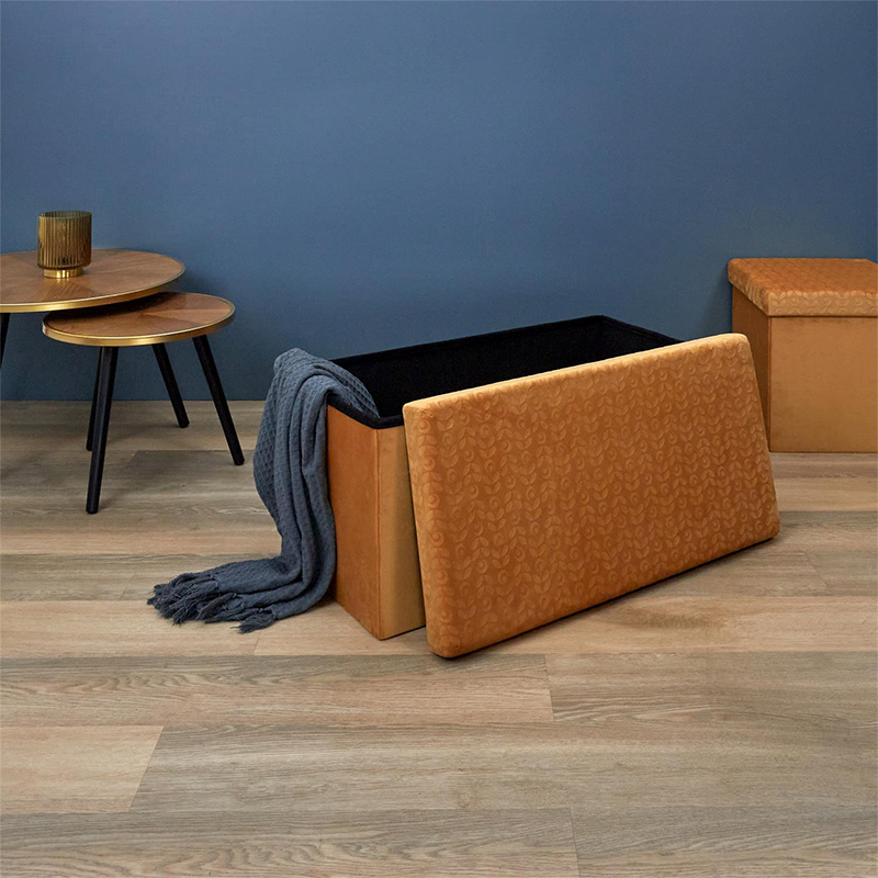 Banc Coffre Pliable Retro Ocre Home Deco Factory