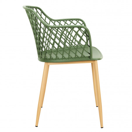 Lot De 4 Fauteuils Extérieur Malaga Vert Home Deco Factory