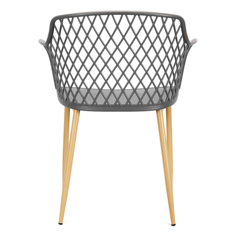 Lot De 4 Fauteuils Extérieur Malaga Gris Home Deco Factory