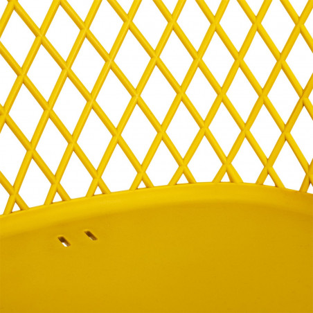 Lot De 4 Fauteuils D'extérieur Malaga Jaune Home Deco Factory