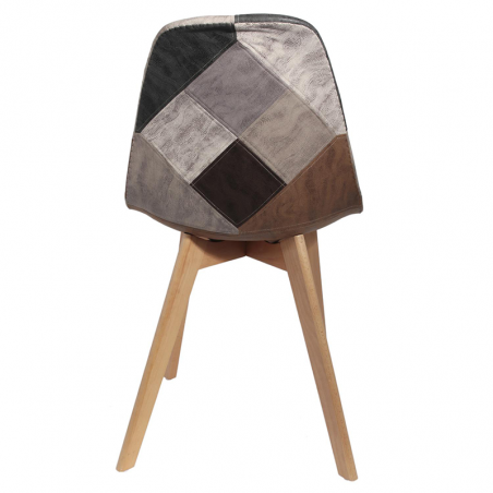 Lot De 4 Chaises Patchwork PU Home Deco Factory