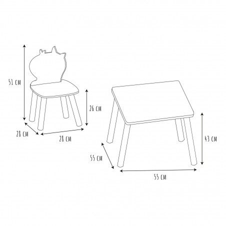 Chambre Enfant Fille Bibliothèque Table Chaises Atmosphera