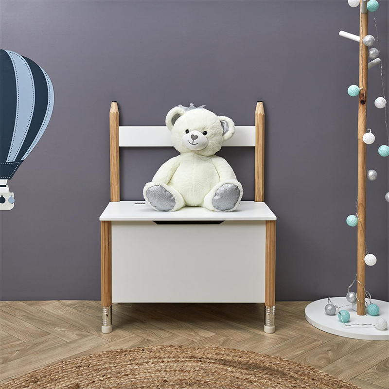 Coffre Banc Crayon Blanc Home Deco Kids