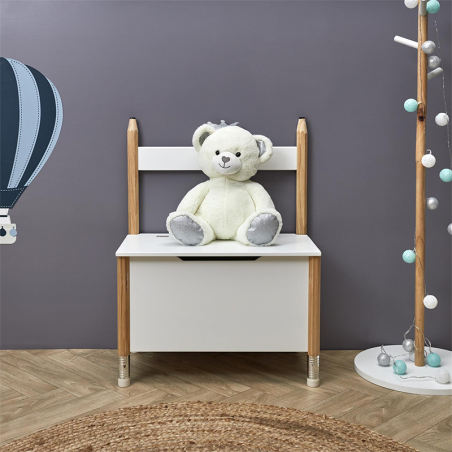 Coffre Banc Crayon Blanc Home Deco Kids