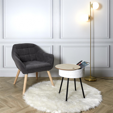 Table Coffre Eugenie Blanc Home Deco Factory