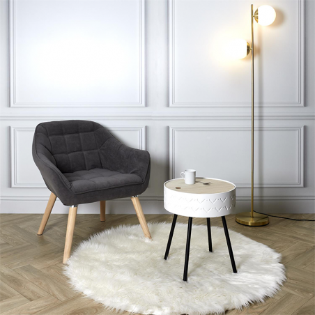 Table Coffre Eugenie Blanc Home Deco Factory