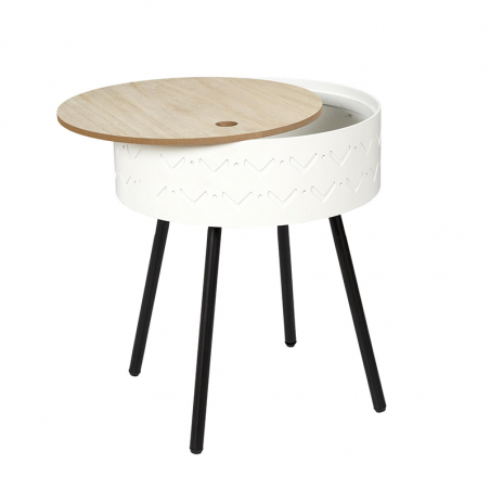 Table Coffre Eugenie Blanc Home Deco Factory