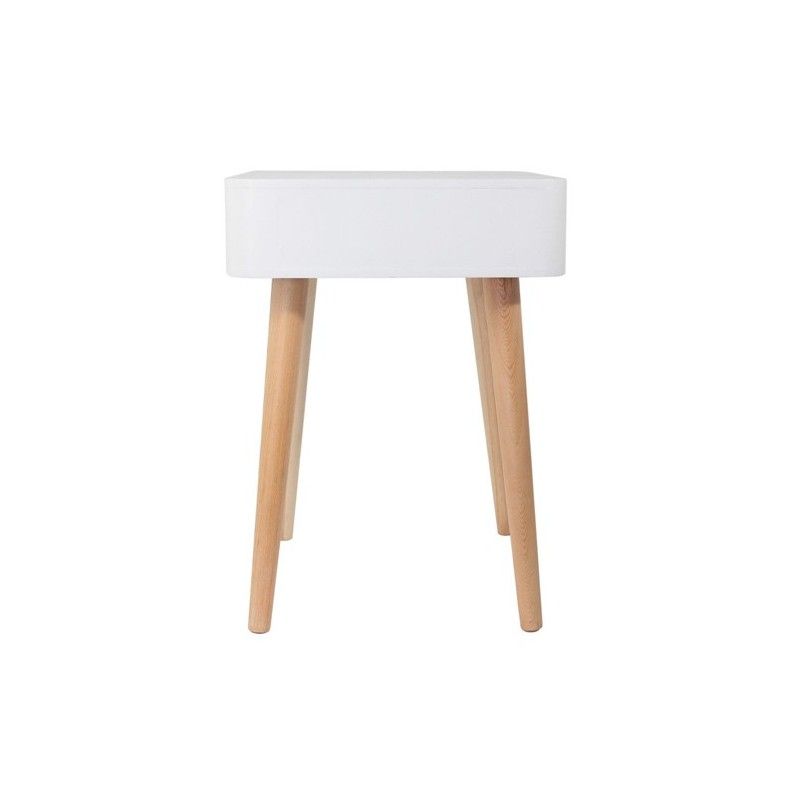 Chevet blanc en bois avec 1 tiroir