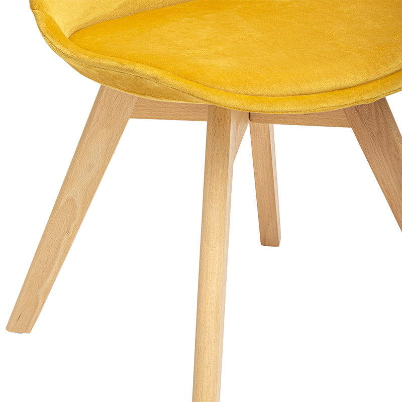 Chaise Velours Baya Ocre Atmosphera