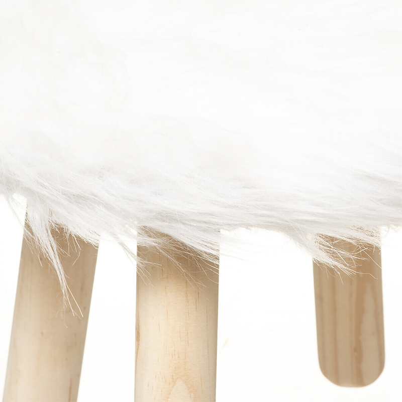 Tabouret Enfant Lapin Blanc Atmosphera