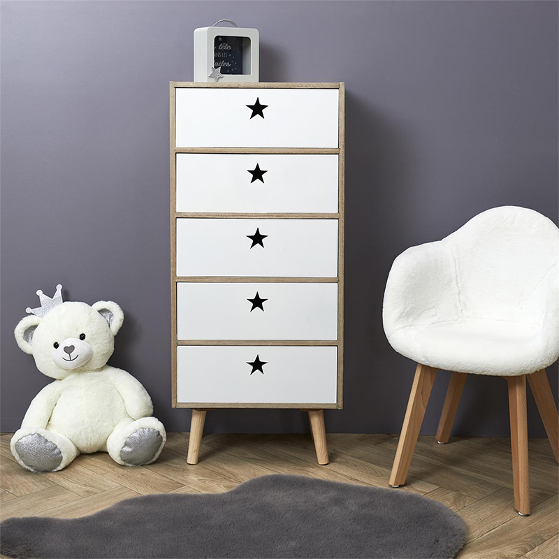 Chiffonnier Like A Star Blanc Home Deco Kids