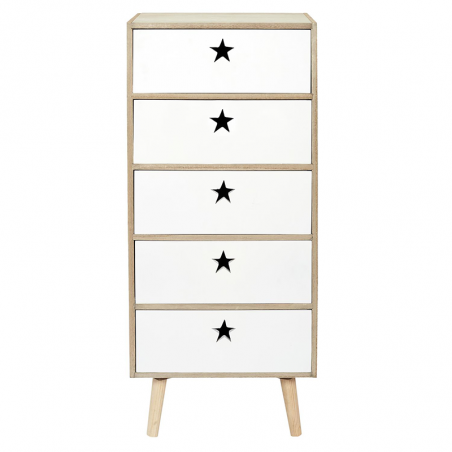 Chiffonnier Like A Star Blanc Home Deco Kids