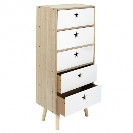 Chiffonnier Like A Star Blanc Home Deco Kids