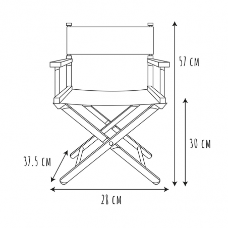 Chaise Directeur Enfant Gris Home Deco Kids