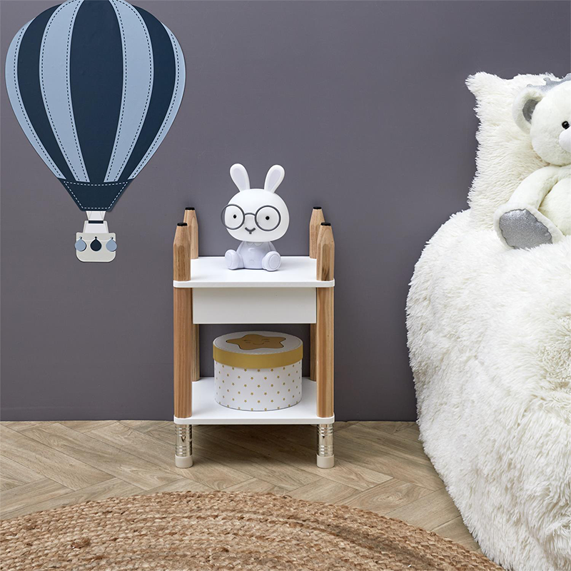 Table De Chevet Crayon Blanc Home Deco Kids