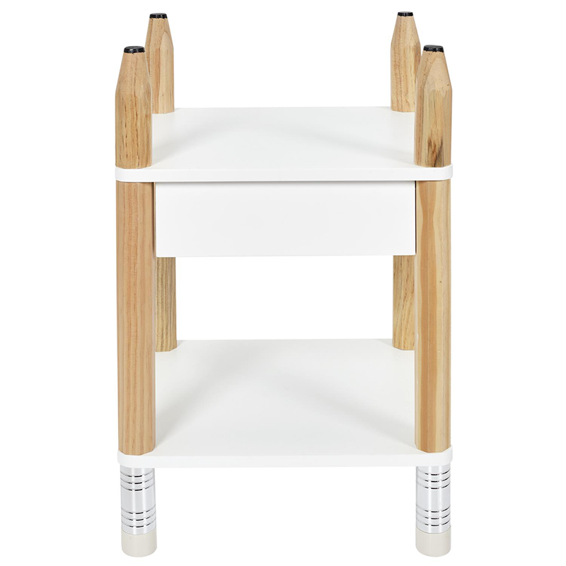 Table De Chevet Crayon Blanc Home Deco Kids