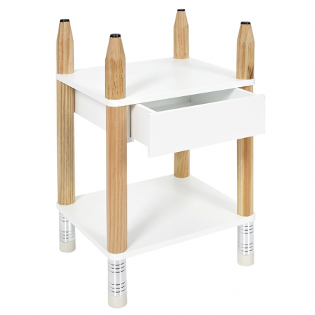 Table De Chevet Crayon Blanc Home Deco Kids