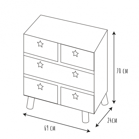 Commode Like A Star Blanc Home Deco Kids