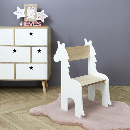 Chaise Enfant Licorne Blanc Home Deco Kids