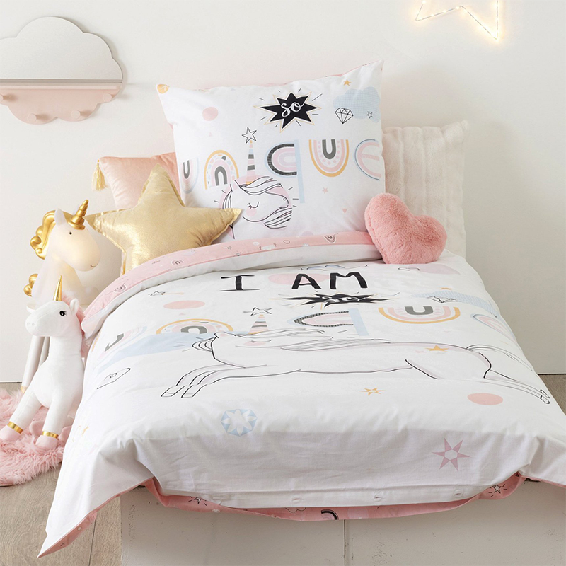 Parure de lit enfant Licorne Rose Atmosphera for kids