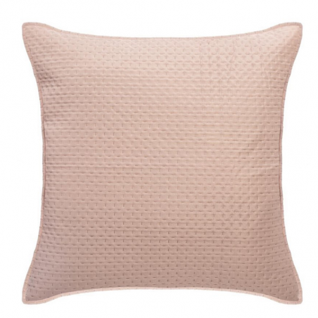 Dessus de lit deluxe Rose poudré 240x260 avec 2 taies 60 x 60