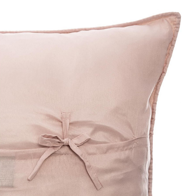 Dessus de lit deluxe Rose poudré 240x260 avec 2 taies 60 x 60